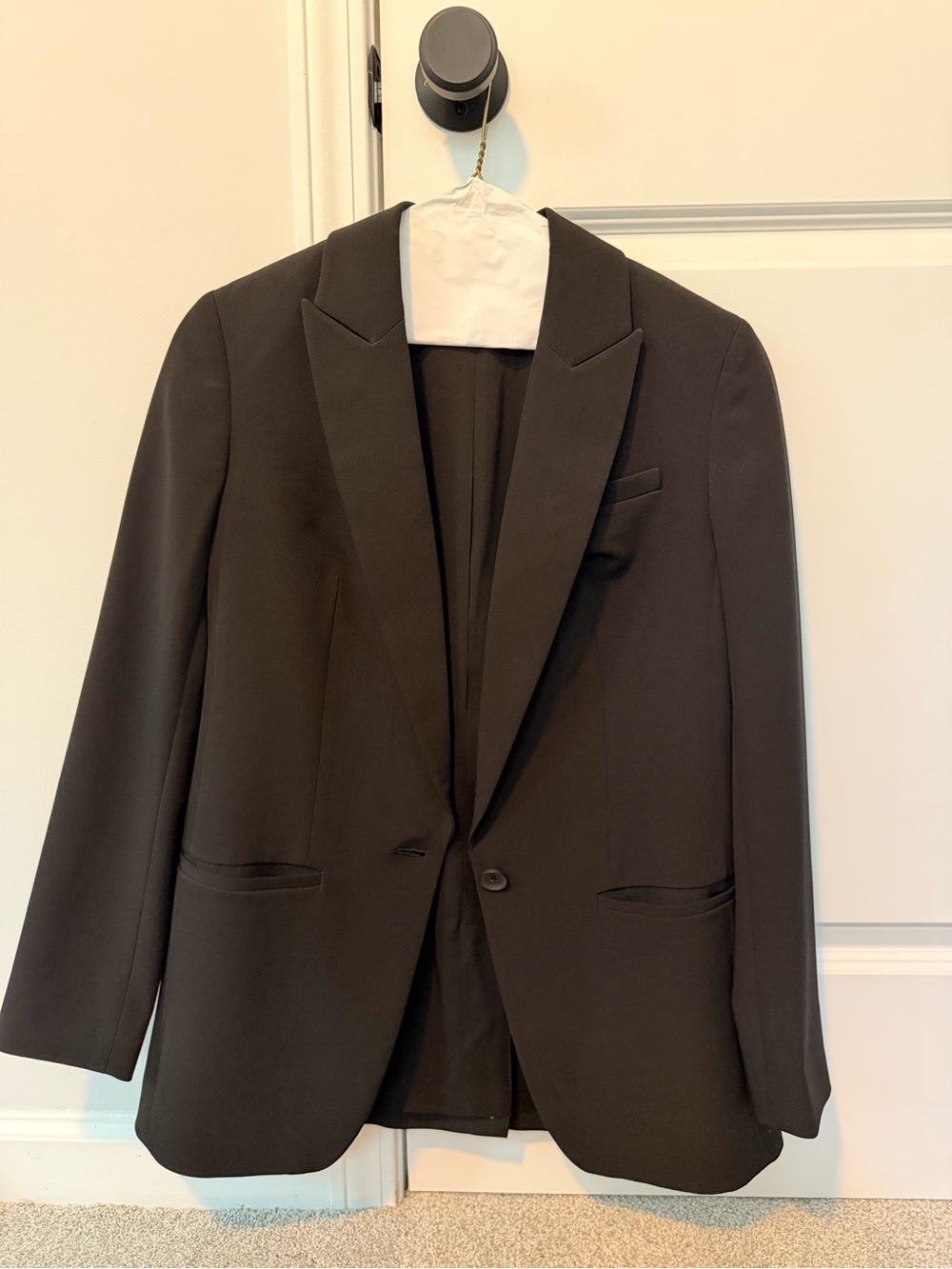 Express Women’s XS Black Tailored Single Button Blazer Longline Career